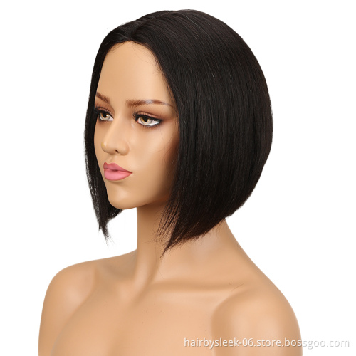 REBECCA wig hot selling Pixie Cut Natural Straight Short Bob Lace Part Front Wigs Remi Brazilian Human Hair Wigs For black Women